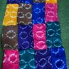 Authentic Hand-Dyed Adire Crepe Fabric – Sunburst Circle Motif (4 Yards)